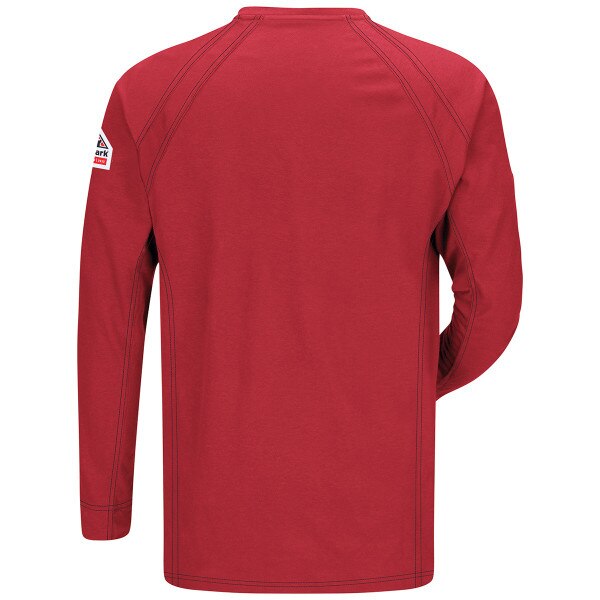 iQ Flame Resistant Long Sleeve Henley Shirt in Red
